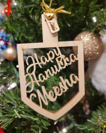Customized Hanukkah ornaments, happy Hanukkah, Hanukkah decor