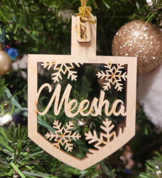 Customized Hanukkah ornaments, happy Hanukkah, Hanukkah decor