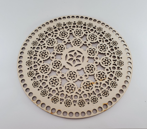 CROCHET BASKET Base - Laser cut wooden basket base - Crochet Bag Base, Purse base wood crochet - 3mm