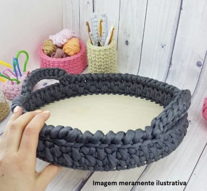 CROCHET BASKET Base - Laser cut wooden basket base - Crochet Bag Base, Purse base wood crochet - 10cm diameter, 3mm thickness