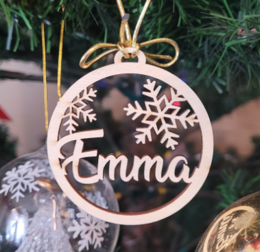 Custom name Christmas Ornament! Same name ornament, no in MINI VERSION :) 6.5cm diameter (2.5 inches), ideal for small Christmas trees