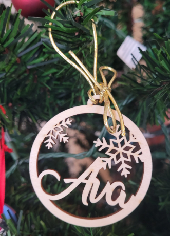 Custom name Christmas Ornament! Same name ornament, no in MINI VERSION :) 6.5cm diameter (2.5 inches), ideal for small Christmas trees