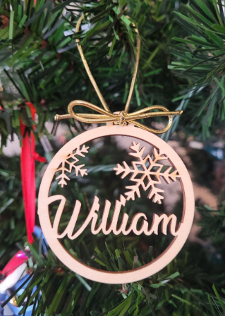 Custom name Christmas Ornament! Same name ornament, no in MINI VERSION :) 6.5cm diameter (2.5 inches), ideal for small Christmas trees