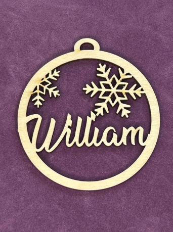 Custom name Christmas Ornament! Same name ornament, no in MINI VERSION :) 6.5cm diameter (2.5 inches), ideal for small Christmas trees