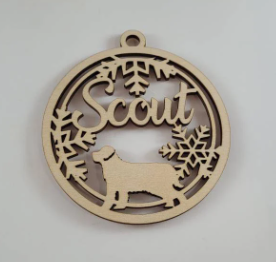 Pet Custom Christmas ornaments, personalize with your names, Labrador ornament