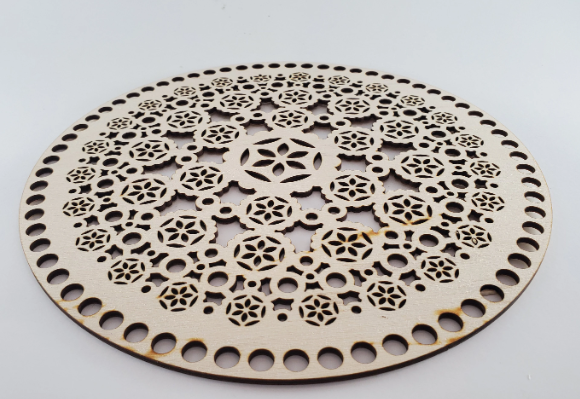 CROCHET BASKET Base - Laser cut wooden basket base - Crochet Bag Base, Purse base wood crochet - 3mm